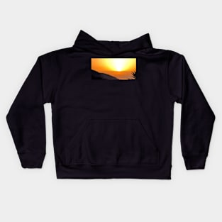 Greece - Orange sunset Kids Hoodie